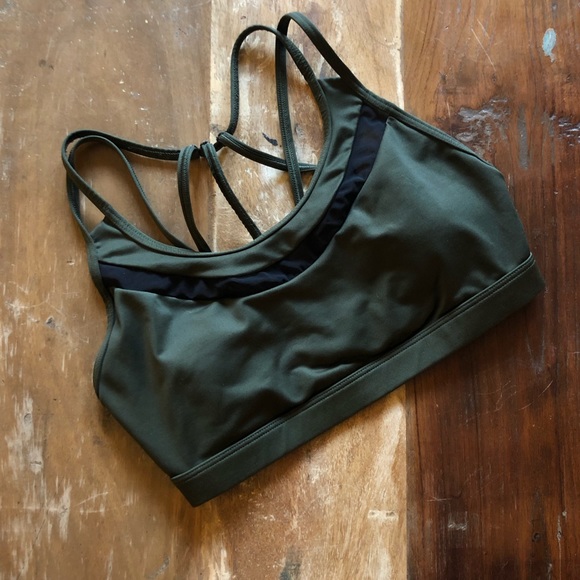 Victoria's Secret Other - VSX Strappy Sports Bra Olive Green